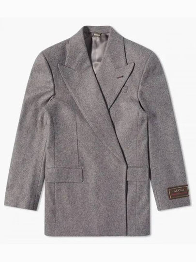 Wool Cashmere Formal Jacket Light Grey - GUCCI - BALAAN 2