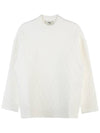 FF logo embossed pullover knit top white - FENDI - BALAAN.