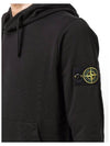 Waffen Patch Cotton Fleece Hoodie Black - STONE ISLAND - BALAAN 6