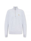 Fox Head Patch Half Zipper Sweatshirt Light Grey Melange - MAISON KITSUNE - BALAAN 2