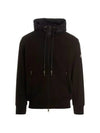 Logo Patch Hooded Zip Up Black - MONCLER - BALAAN 2