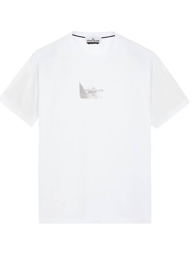 Logo Print Short Sleeve T-Shirt White - STONE ISLAND - BALAAN 2