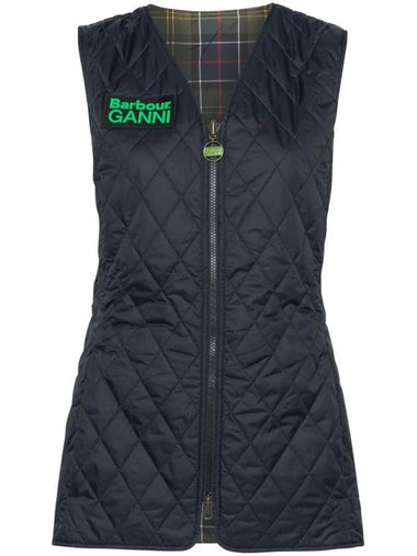 Betty Reversible Diamond Quilting Vest Navy - BARBOUR - BALAAN 1