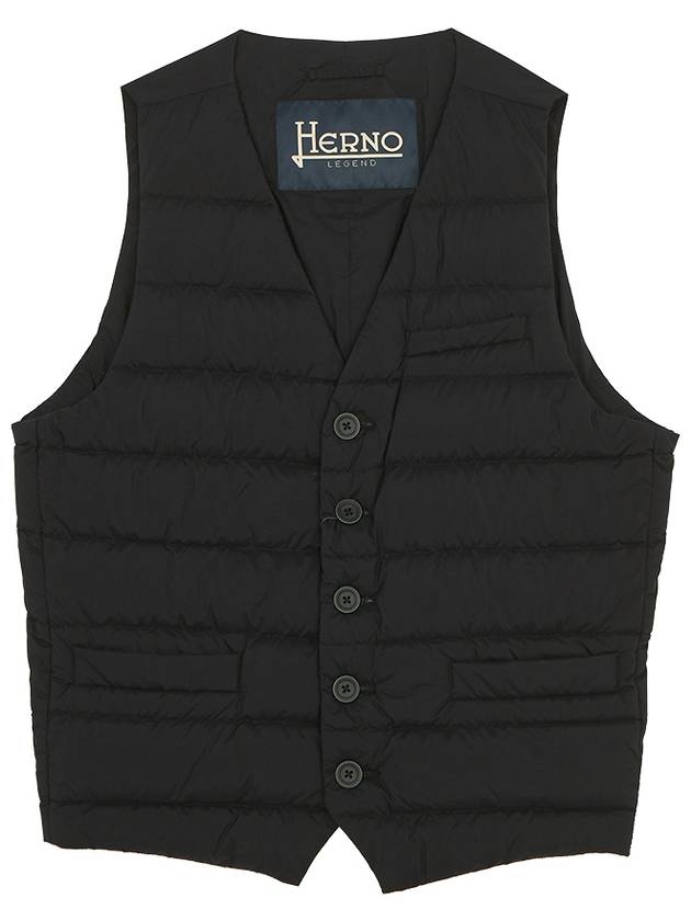 Button-Up Padded Vest Black - HERNO - BALAAN 2