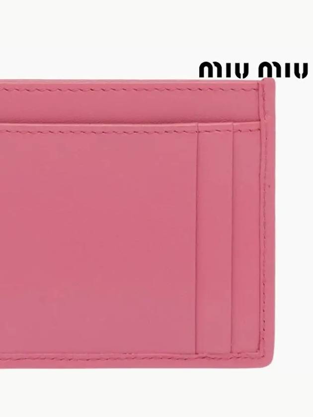 Matelasse Nappa Leather Card Wallet Begonia Pink - MIU MIU - BALAAN 6