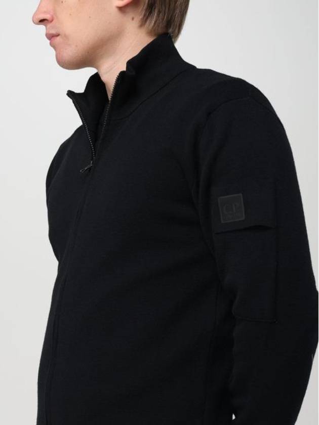 Extra Fine Zipper Cardigan Black - CP COMPANY - BALAAN 6