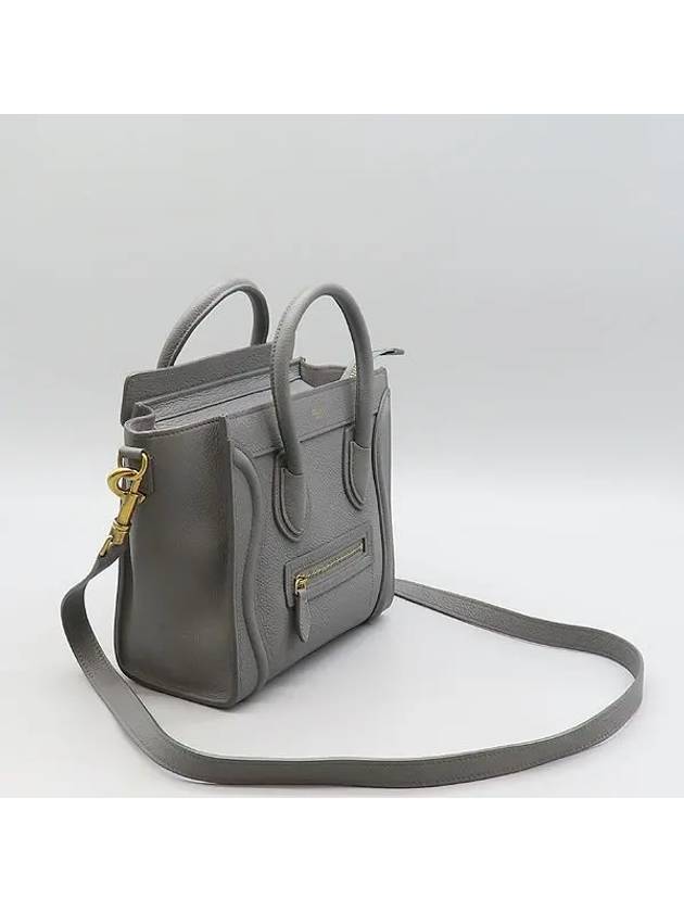 189243 Gray Calf Skin Nano Luggage Tote Bag Shoulder Strap 2WAY - CELINE - BALAAN 4