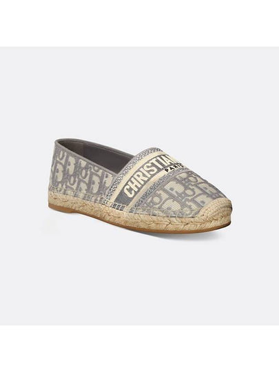 Granville Oblique Embroidered Cotton Espadrilles Grey - DIOR - BALAAN 2