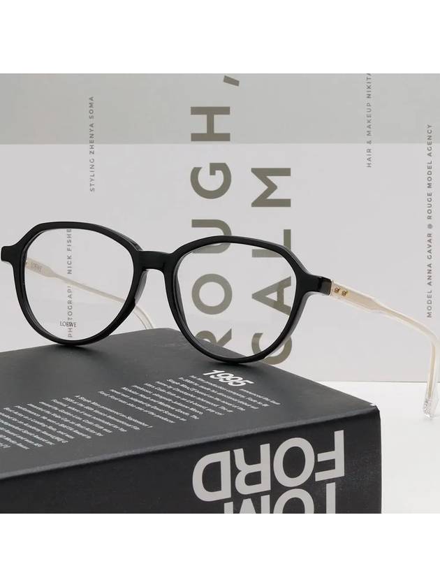 Glasses frame LW50010U 001 black horn rim - LOEWE - BALAAN 2