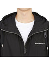 Men's Horseferry Logo Hooded Jacket Black - BURBERRY - BALAAN 11