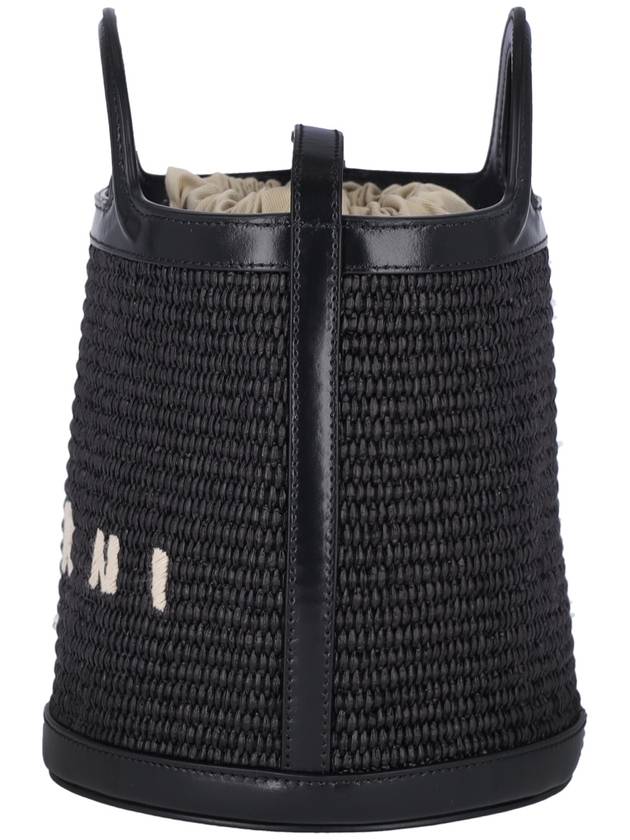 Tropicalia Small Bucket Bag Black - MARNI - BALAAN 6