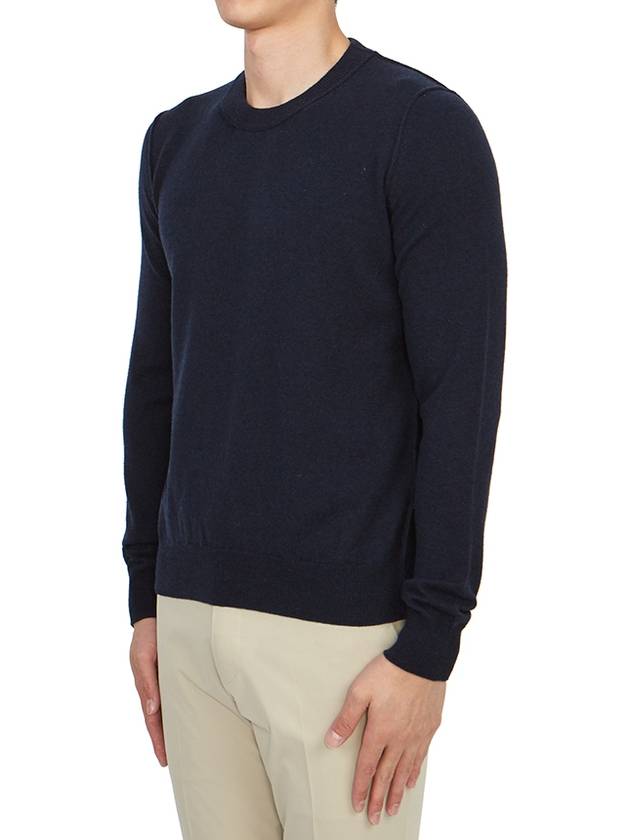 Crew Neck Cashmere Knit Top Navy - MAISON MARGIELA - BALAAN 3