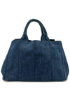 Denim Canapa tote bag and shoulder - PRADA - BALAAN 2