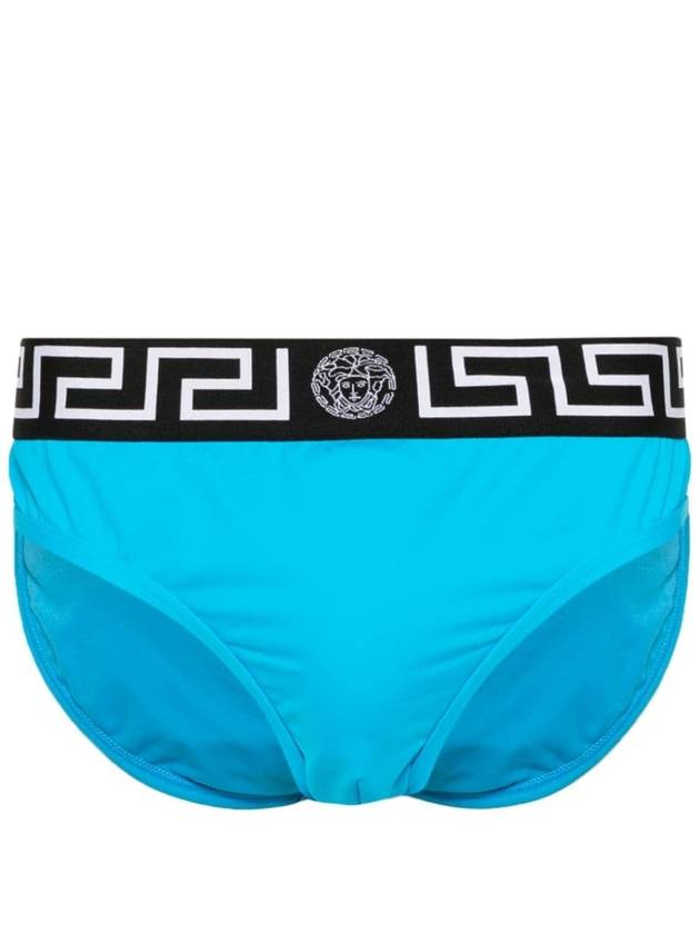 logo print strap swim shorts 1004584A232185 - VERSACE - BALAAN 2