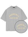 Fear of God Essentials Heavy Jersey T-Shirt Gray Yellow Women - FEAR OF GOD ESSENTIALS - BALAAN 1