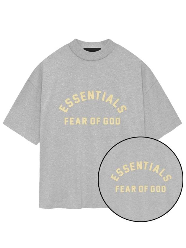 Fear of God Essentials Heavy Jersey T-Shirt Gray Yellow Women - FEAR OF GOD ESSENTIALS - BALAAN 1