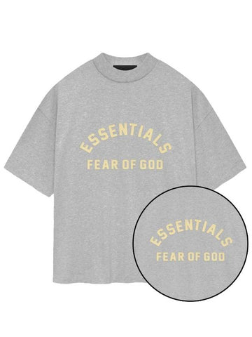 Heavy Jersey T Shirt Gray Yellow Women - FEAR OF GOD ESSENTIALS - BALAAN 1