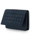 Intrecciato Flap Business Card Wallet Navy - BOTTEGA VENETA - BALAAN 5