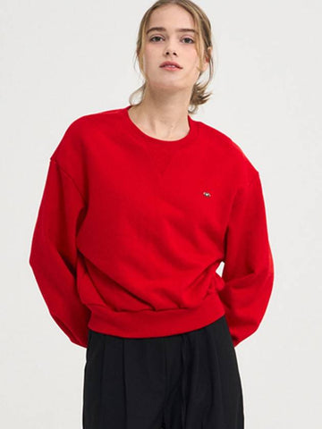 Passion Logo Crop Sweatshirt Red - SORRY TOO MUCH LOVE - BALAAN 1