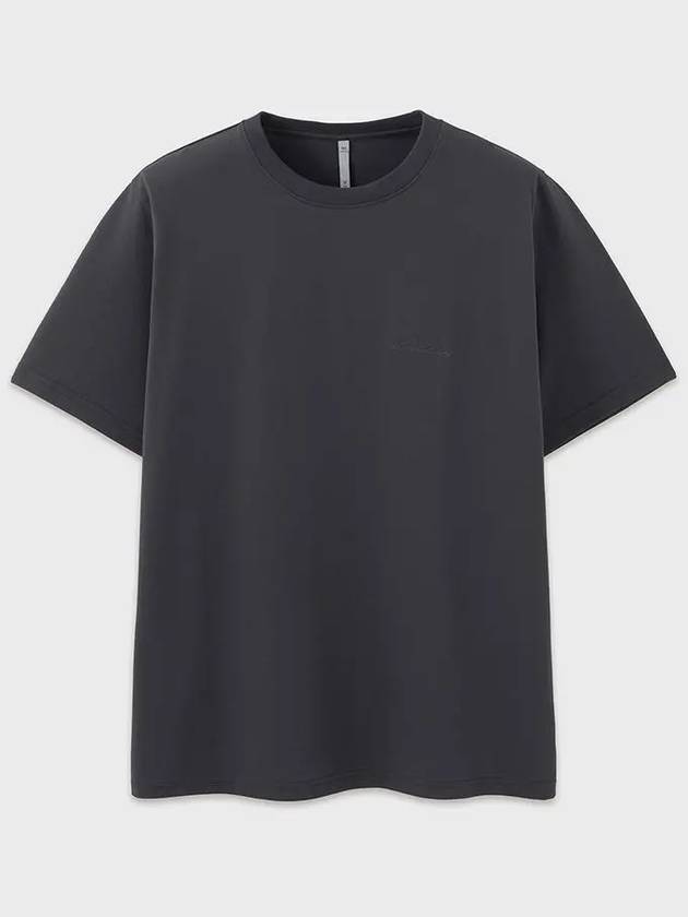 Supima Cotton Lux Short Sleeve T-Shirt Dark Grey - NOIRER - BALAAN 3