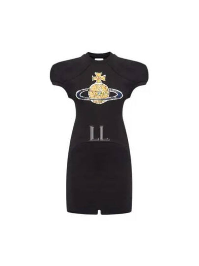 ORB Plain Logo Short Dress Black - VIVIENNE WESTWOOD - BALAAN 2