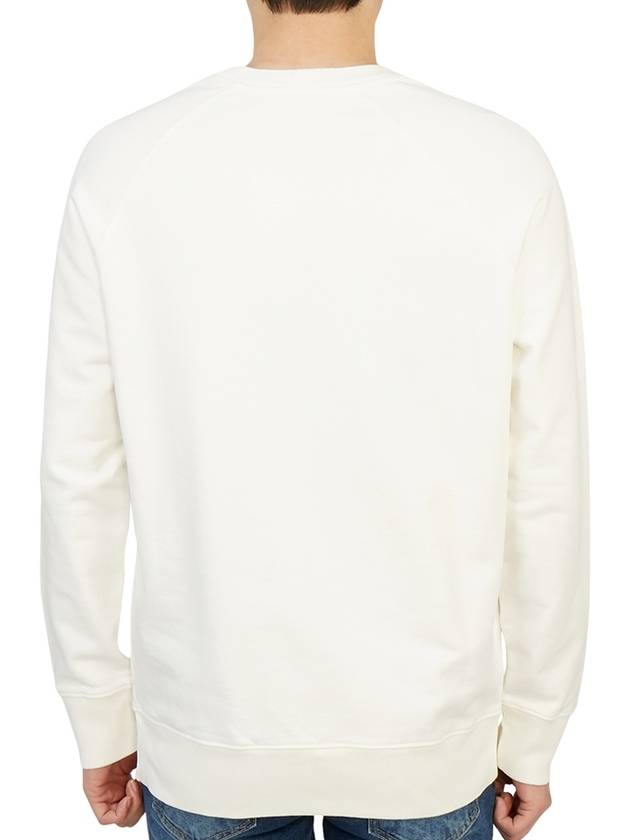 Grey Fox Head Patch Classic Sweatshirt White - MAISON KITSUNE - BALAAN 5