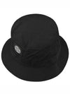 Logo Nylon Bucket Hat Black - STONE ISLAND - BALAAN 7