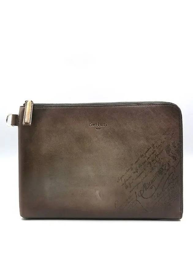 brown clutch bag - BERLUTI - BALAAN 1