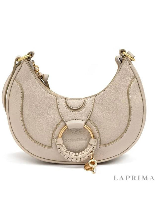 Women s Hana Half Moon Grained Goatskin Shoulder Bag Cement Beige - CHLOE - BALAAN 2