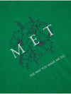 Two Tone Lettering Flower Short Sleeves T Shirt Green - METAPHER - BALAAN 6