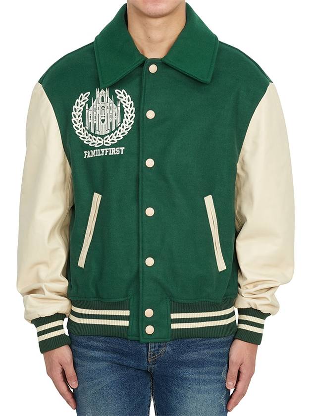 Varsity College Jacket Green - FAMILY FIRST - BALAAN 2