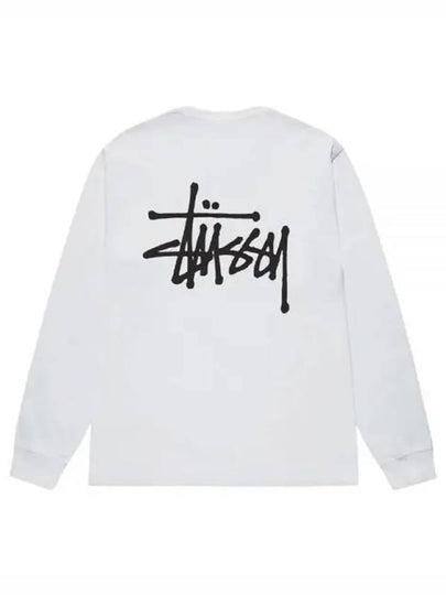 Basic Long Sleeve T-Shirt White - STUSSY - BALAAN 2