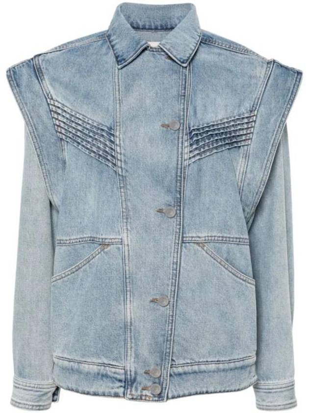 Hamon Denim Jacket Ice Blue - ISABEL MARANT - BALAAN 1