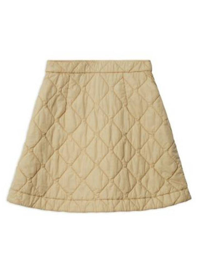 Quilted Nylon A-Line Skirt Beige - BURBERRY - BALAAN 2