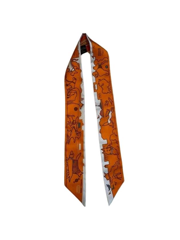 Les Chiens Parisiens Twilly Scarf Orange - HERMES - BALAAN 1