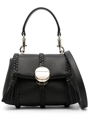 Penelope Mini Grained Leather Shoulder Bag Black - CHLOE - BALAAN 1