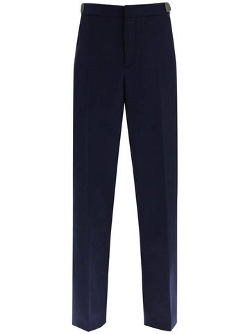 Wool Flannel Track Pants Navy - BOTTEGA VENETA - BALAAN 1