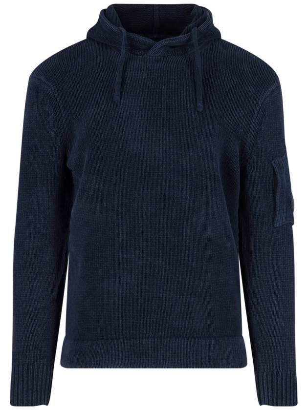 Chenille Lens Wappen Cotton Hood Navy - CP COMPANY - BALAAN 1