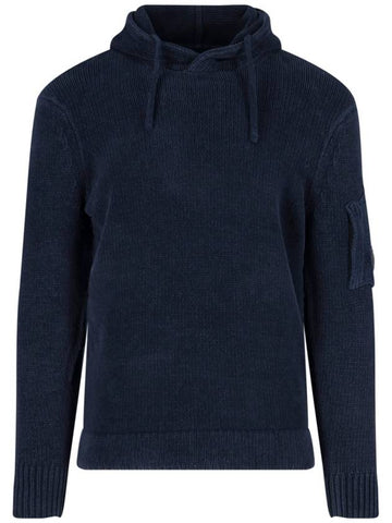 Chenille Lens Wappen Cotton Hood Navy - CP COMPANY - BALAAN 1