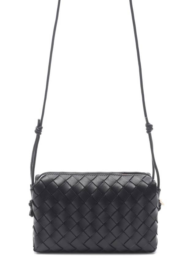 Intrecciato Small Leather Cross Bag Black - BOTTEGA VENETA - BALAAN 5