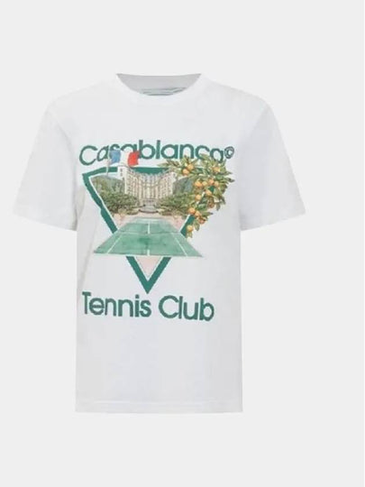 Tennis Club Icon Short Sleeve T-Shirt White - CASABLANCA - BALAAN 2