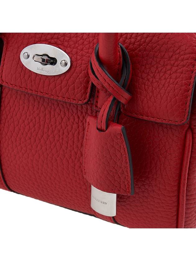 Bayswater Mini Heavy Grain Shoulder Bag Red - MULBERRY - BALAAN 9