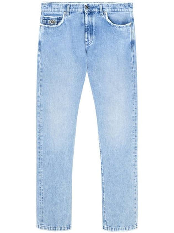 VERSACE PANT DENIM RAW CUT - VERSACE - BALAAN 1