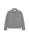 De Coeur Logo Wool Cardigan Heather Grey - AMI - BALAAN 2