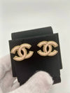 CC Logo Stud Earrings Pink Gold - CHANEL - BALAAN 2