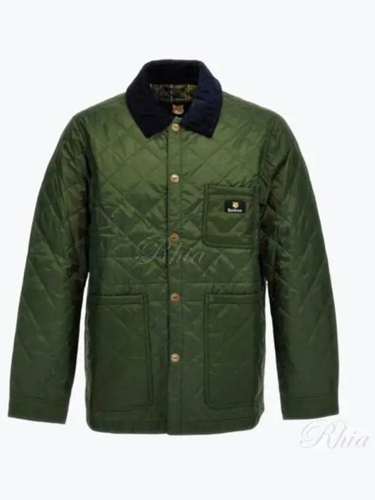 Kenning Quilting  Logo Patch Jacket Green - BARBOUR - BALAAN 2