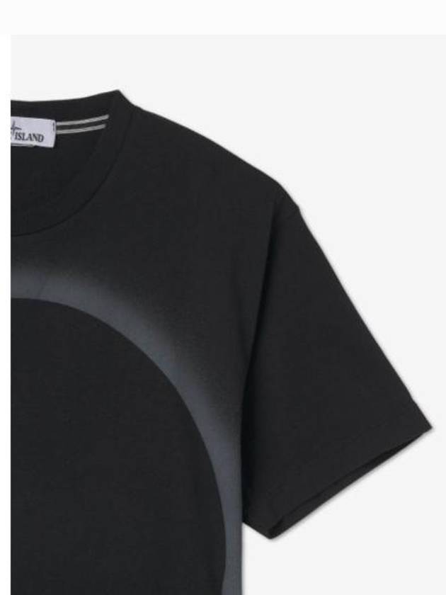 Eclipse Logo Short Sleeve T-Shirt Black - STONE ISLAND - BALAAN 6