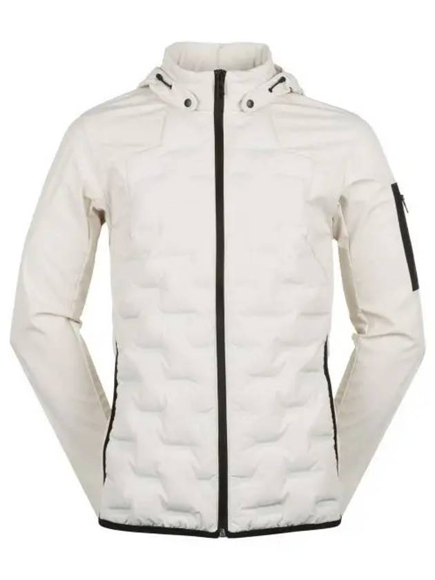 Pattern Padded Hooded Jacket White - HUGO BOSS - BALAAN 2