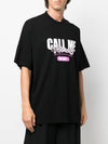 Call Me Logo Short Sleeve T-Shirt Black - VETEMENTS - BALAAN 8