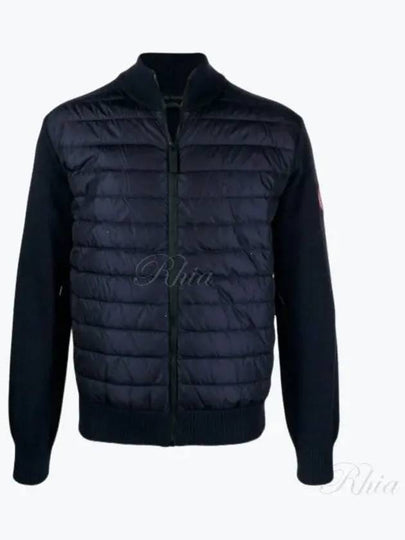 HyBridge Logo Patch Knit Down Jacket Navy - CANADA GOOSE - BALAAN 2